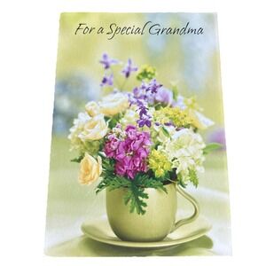 Hallmark "Grandma" Mother's Day Greeting Card-New Flowers Tea Cup